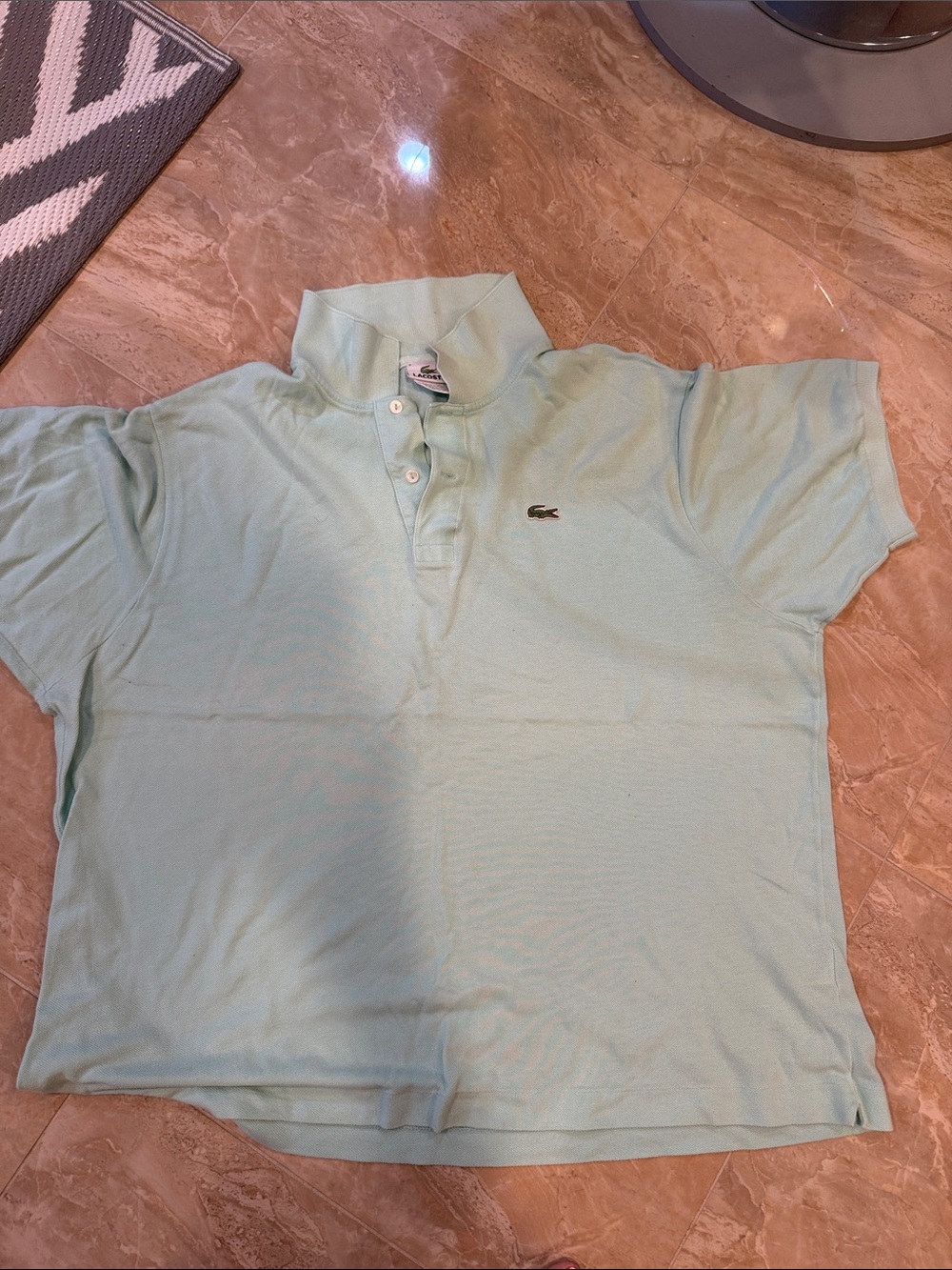Lacoste men Light Mint Polo with Embroidered Croc